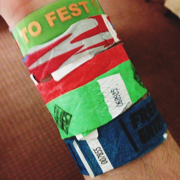 Punk music, gyros, and hot dogs. Day one of The Fest.