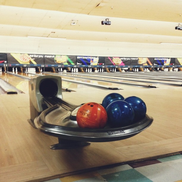 Bowling with Christine.