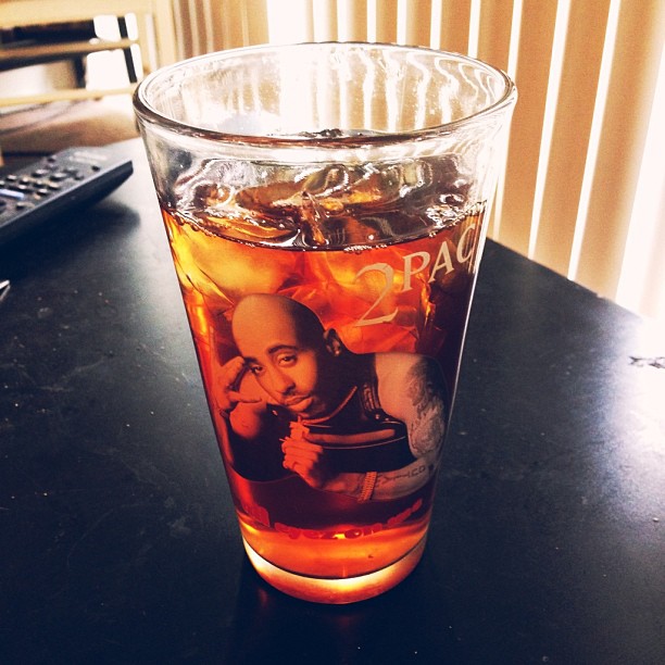 Working from home means I get to make mango iced tea.