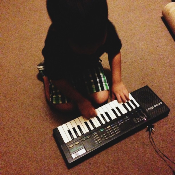 Last night, my nephew played musician.
