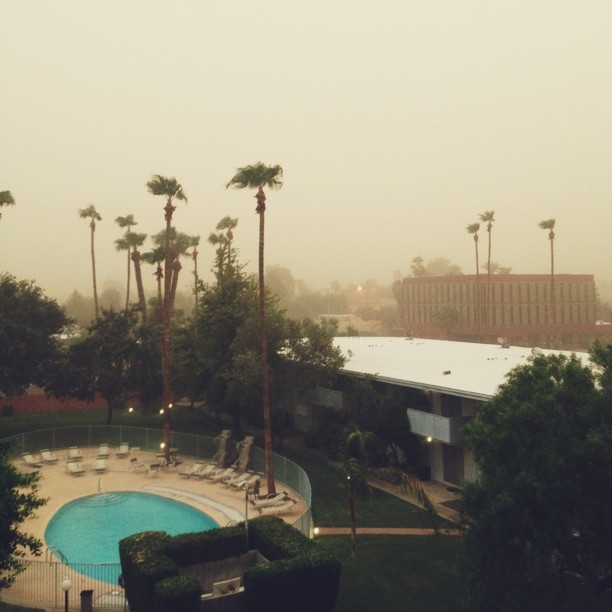 Dust storm warning actually panned out.