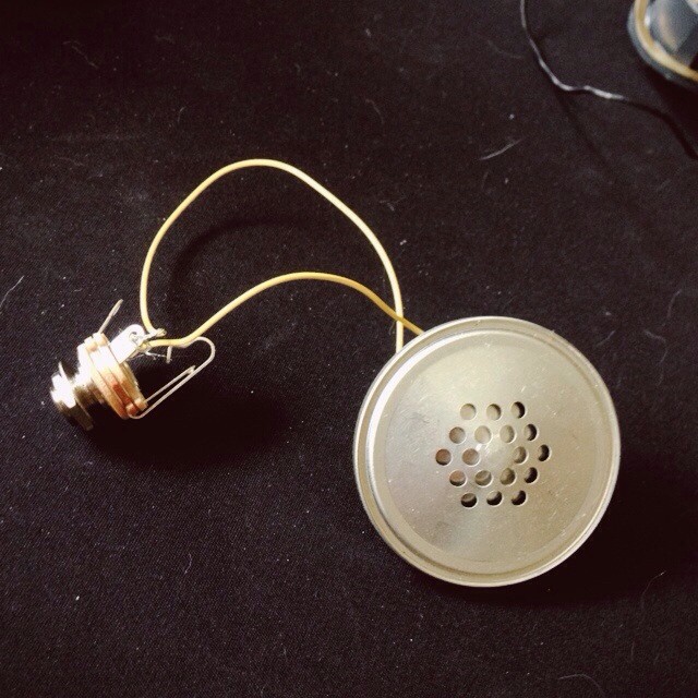Making a microphone.
