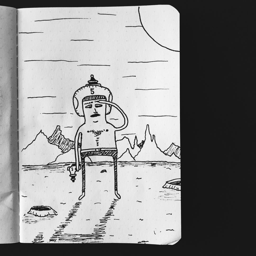 The tired explorer.
