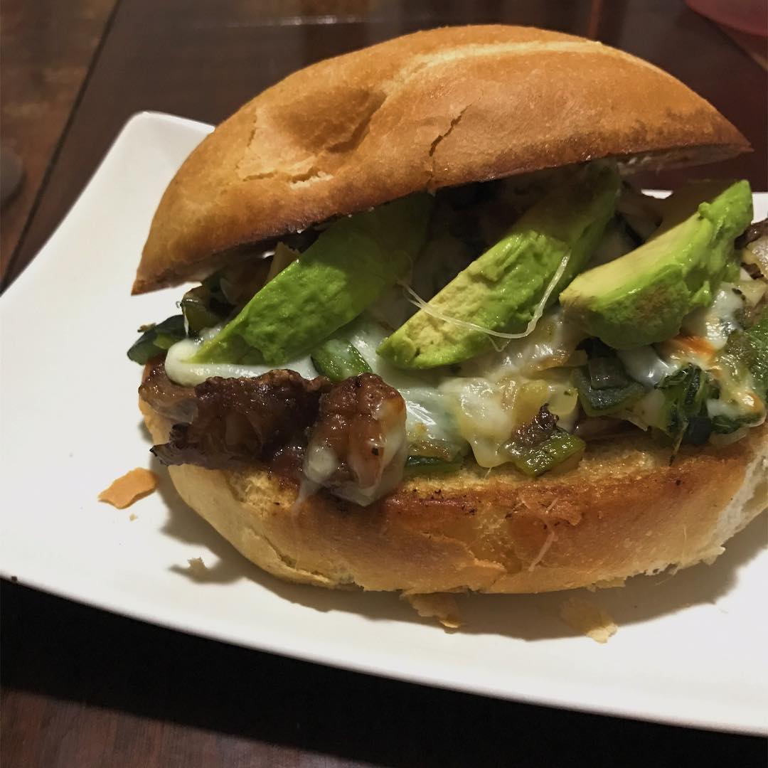 First cooked meal of the year. Asada torta.