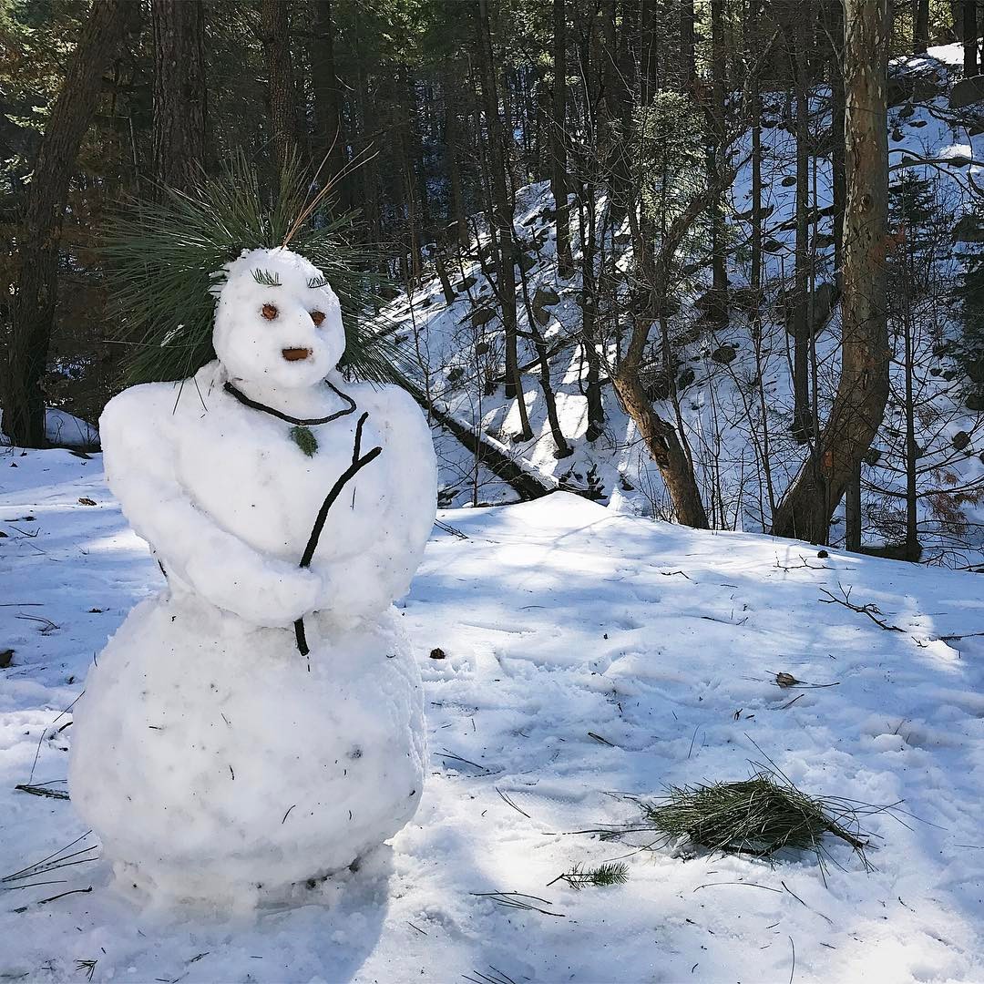 Imagining that this snowman is out there chillin’ brings a smile to my face. …