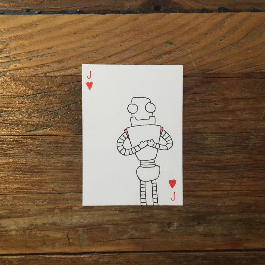 81. Jack of Hearts. I swear I did this on Friday but barely inked it today. I…
