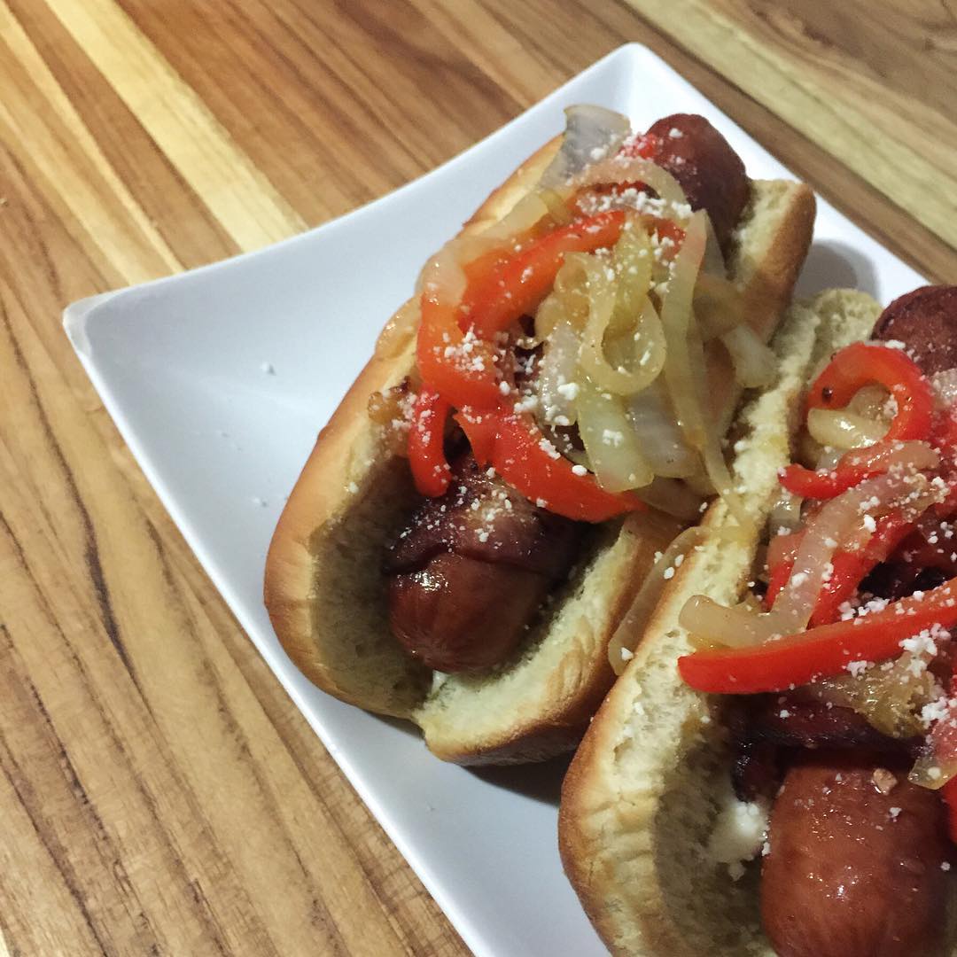 Made some hot dogs. Have some ideas for how to make them more delicious.