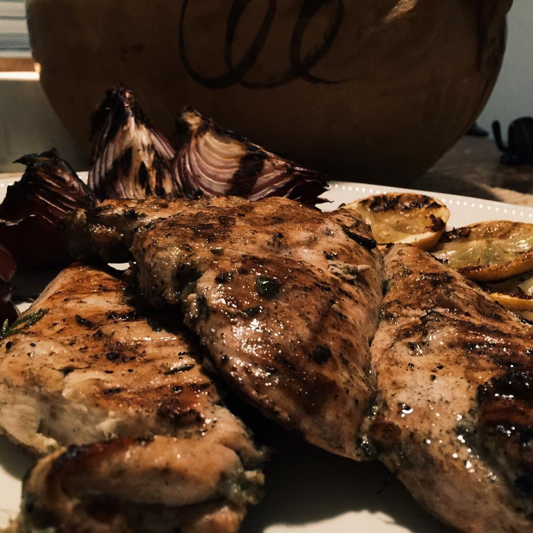 Grilled chicken.