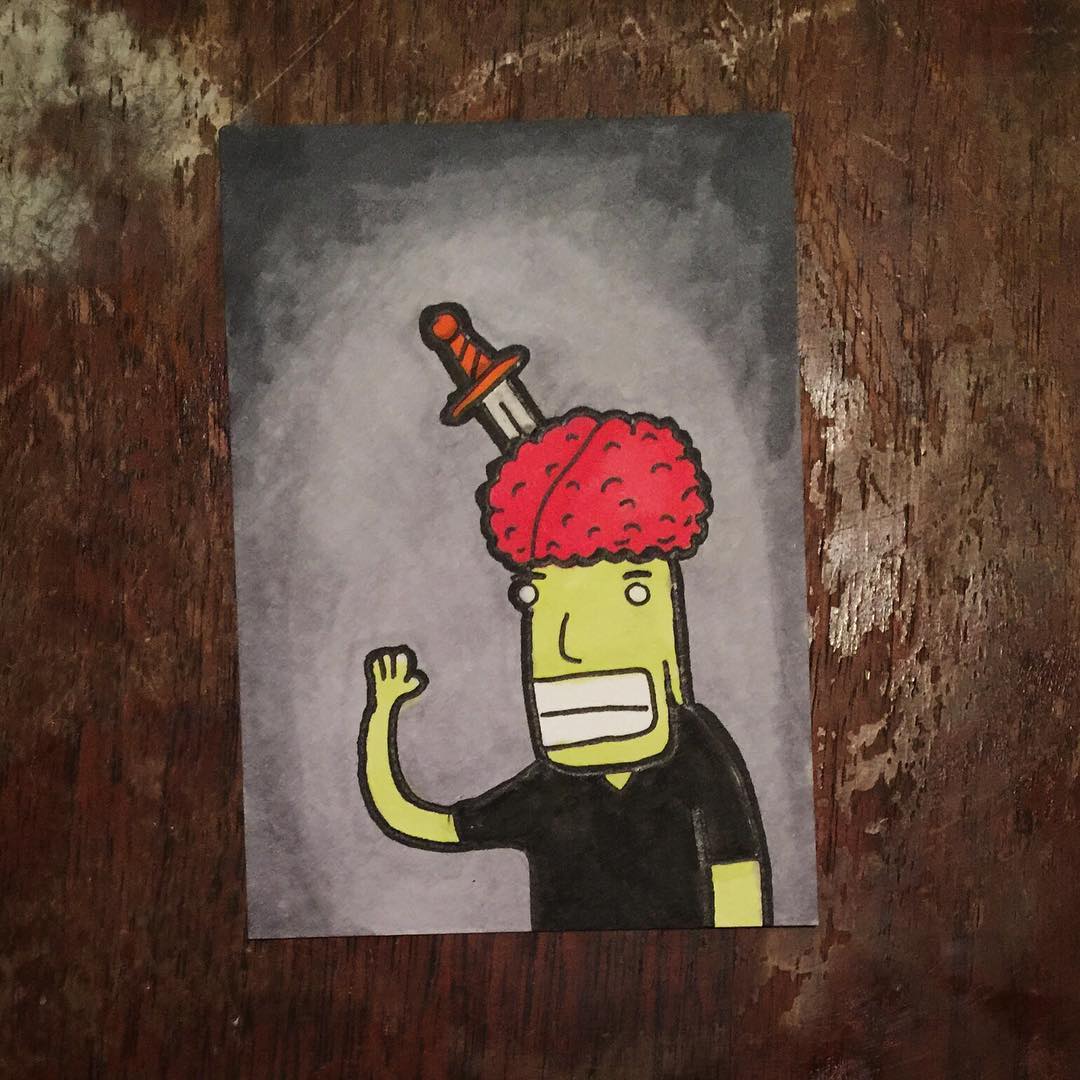 21. Pushing through with a headache.