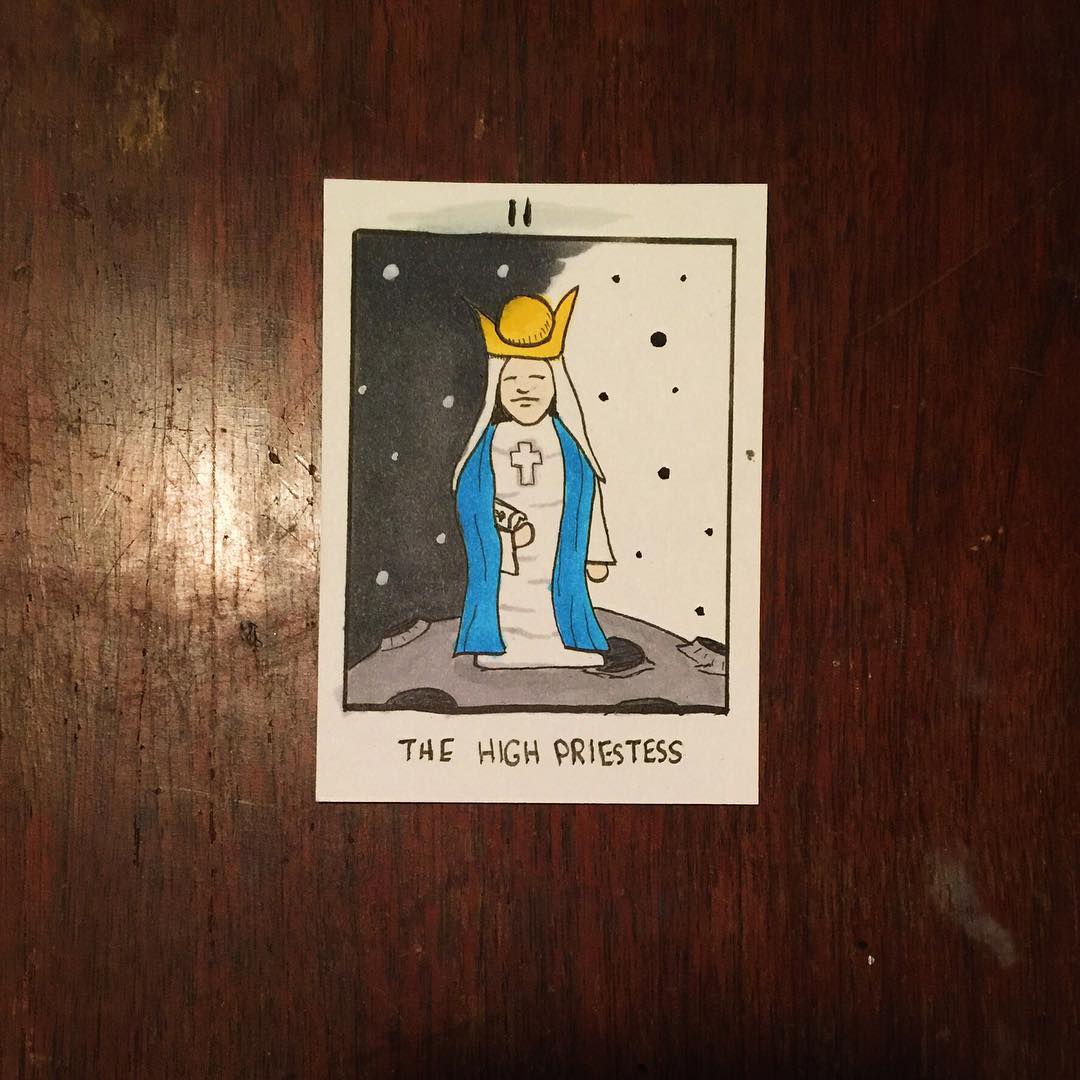57. The High Priestess. I wonder how many robes I’ll draw by the end of this?