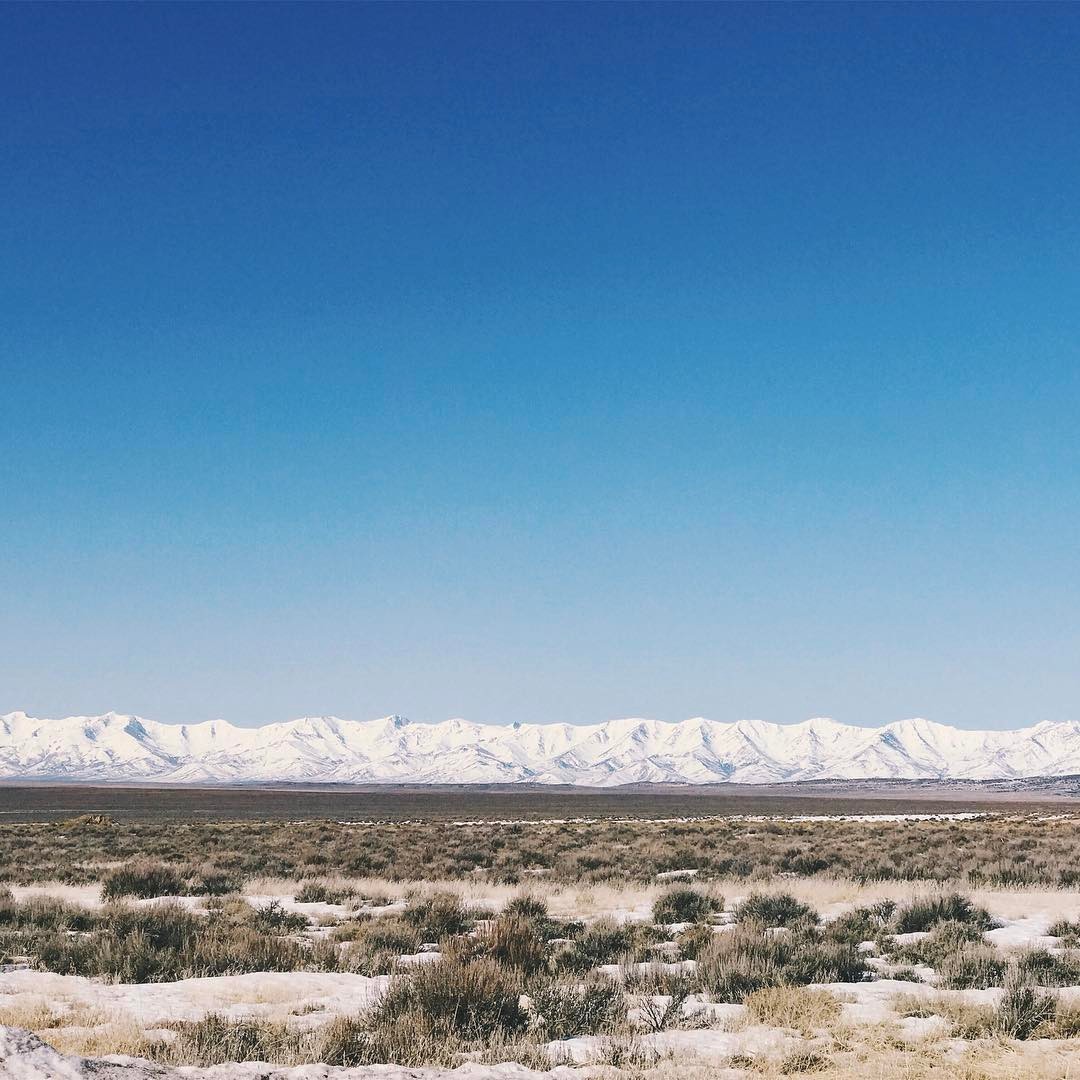 The mountains in between.