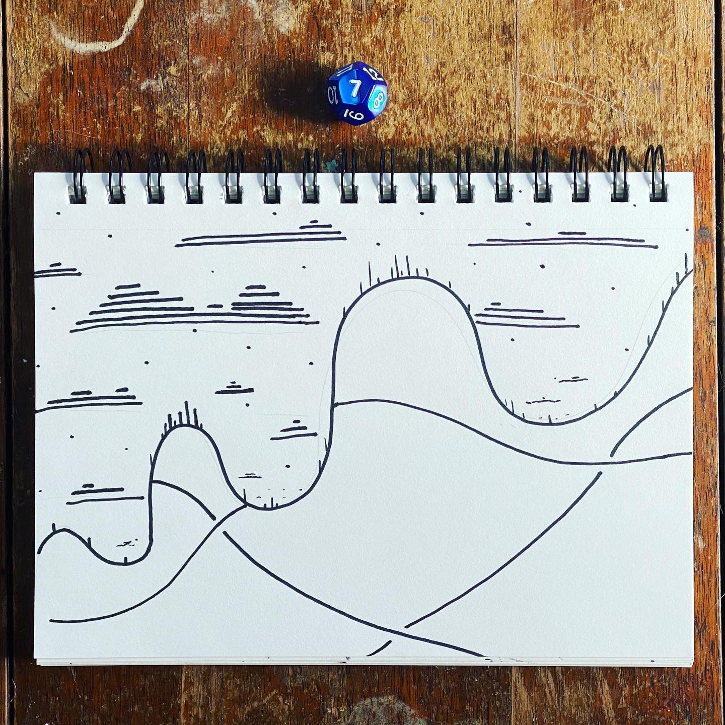Rolled a 7. I thought about the road. I’ve been itching to go on a road trip …