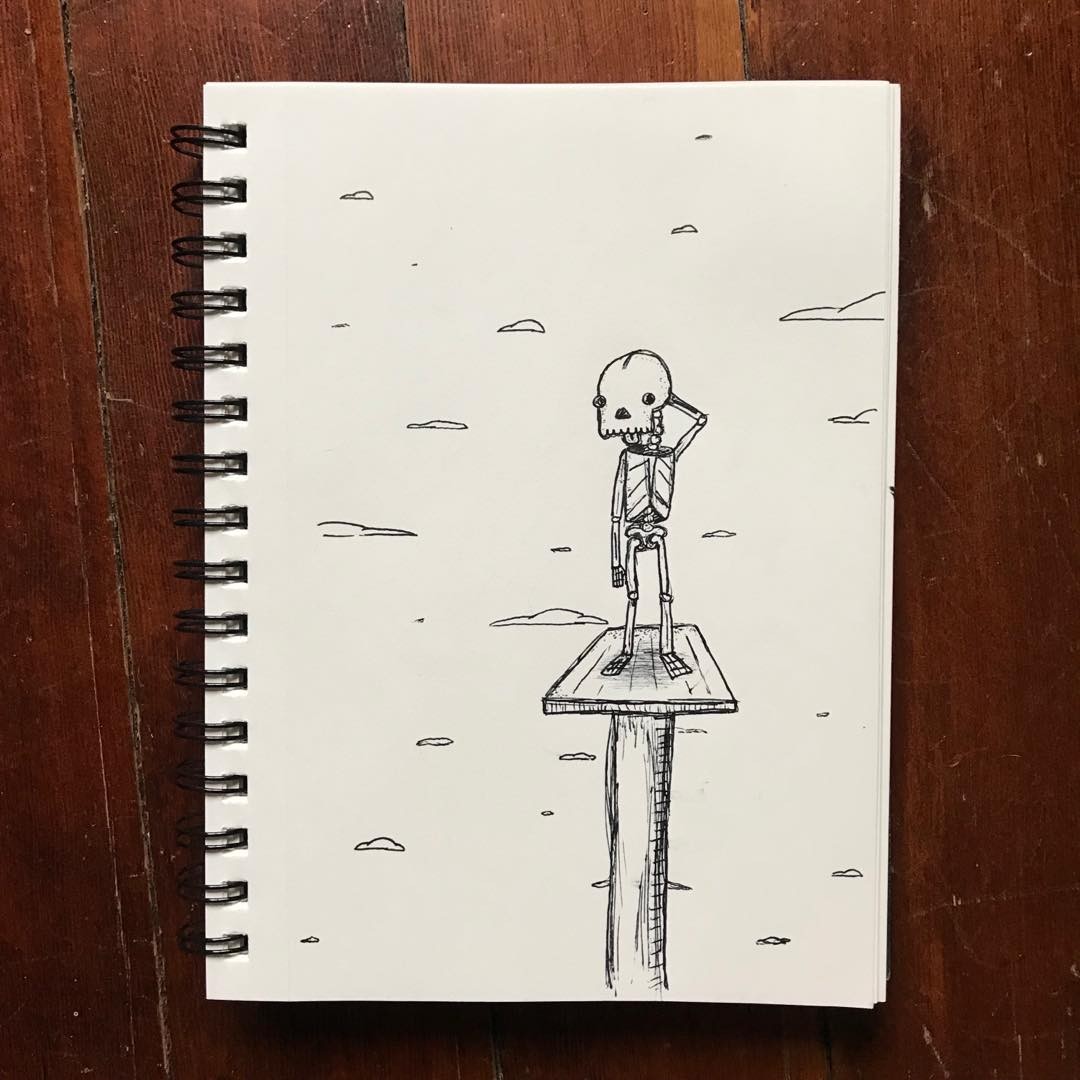 Can’t stop drawing skeletons.