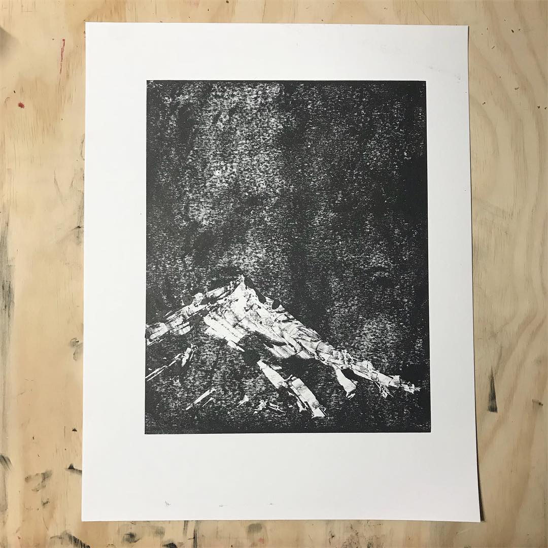 Experimented with monoprinting and am very excited to give it another go.