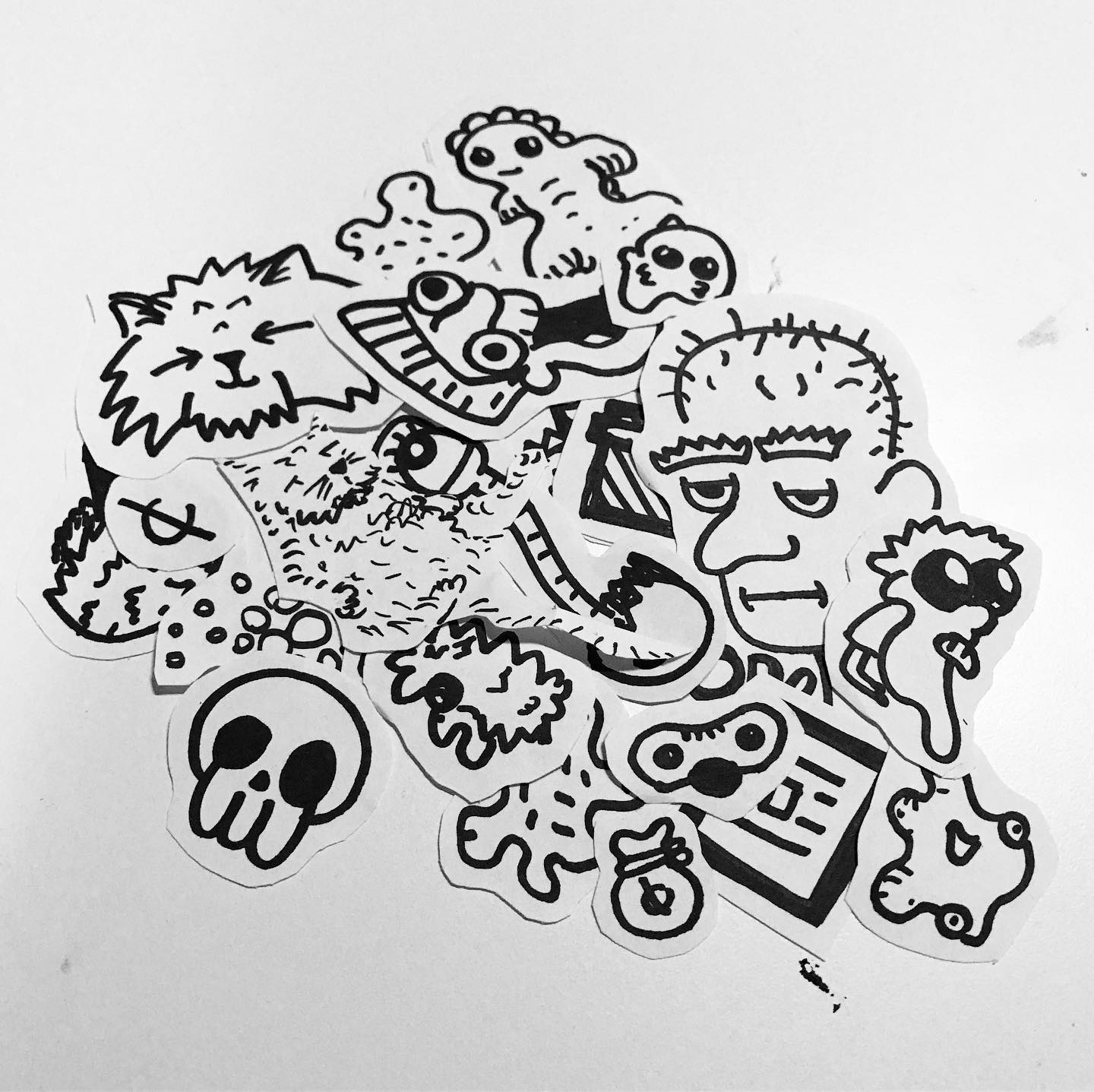 Was labeling some boxes and had some leftover sticker paper.