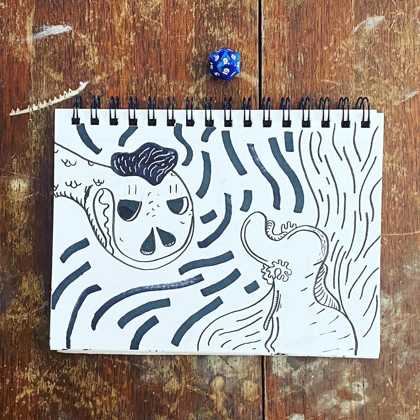 Rolled a 9. I thought about importance of having a variety of pens nearby.